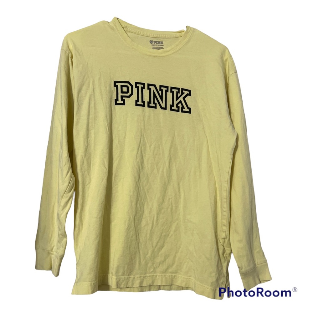 Pink‎ Victoria's Secret Womens Yellow Shirt Long Sleeve Top Sz XS